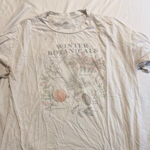 American Eagle Outfitters Winter Botanicals Tee - Cream